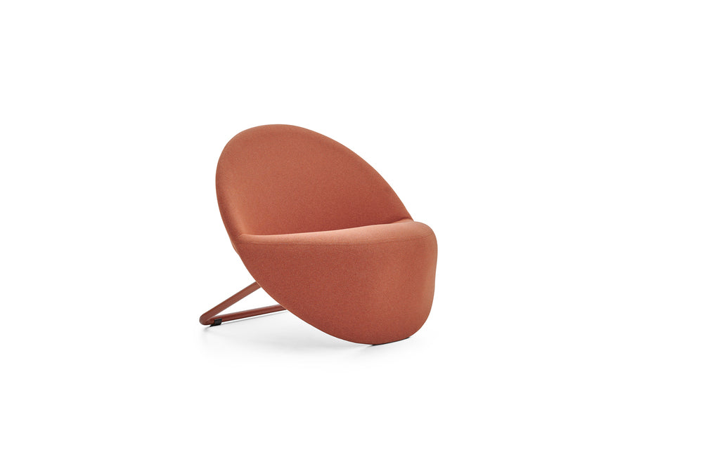 Brown orange chair on a white background