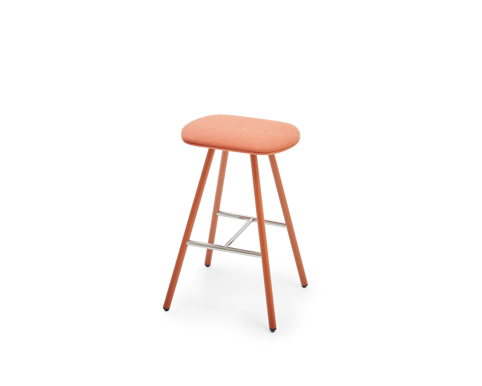 Wooden stool with a white background