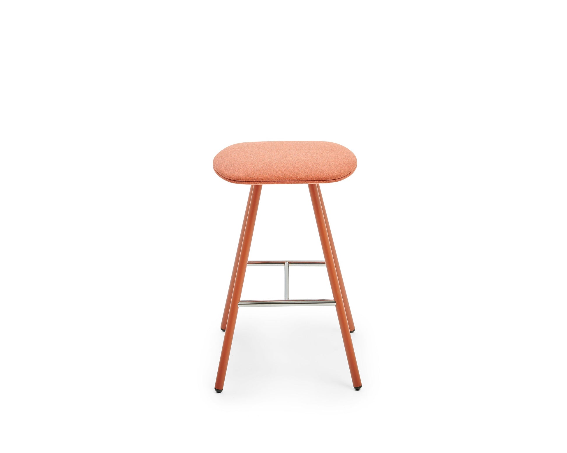 Wooden bar stool on a white background
