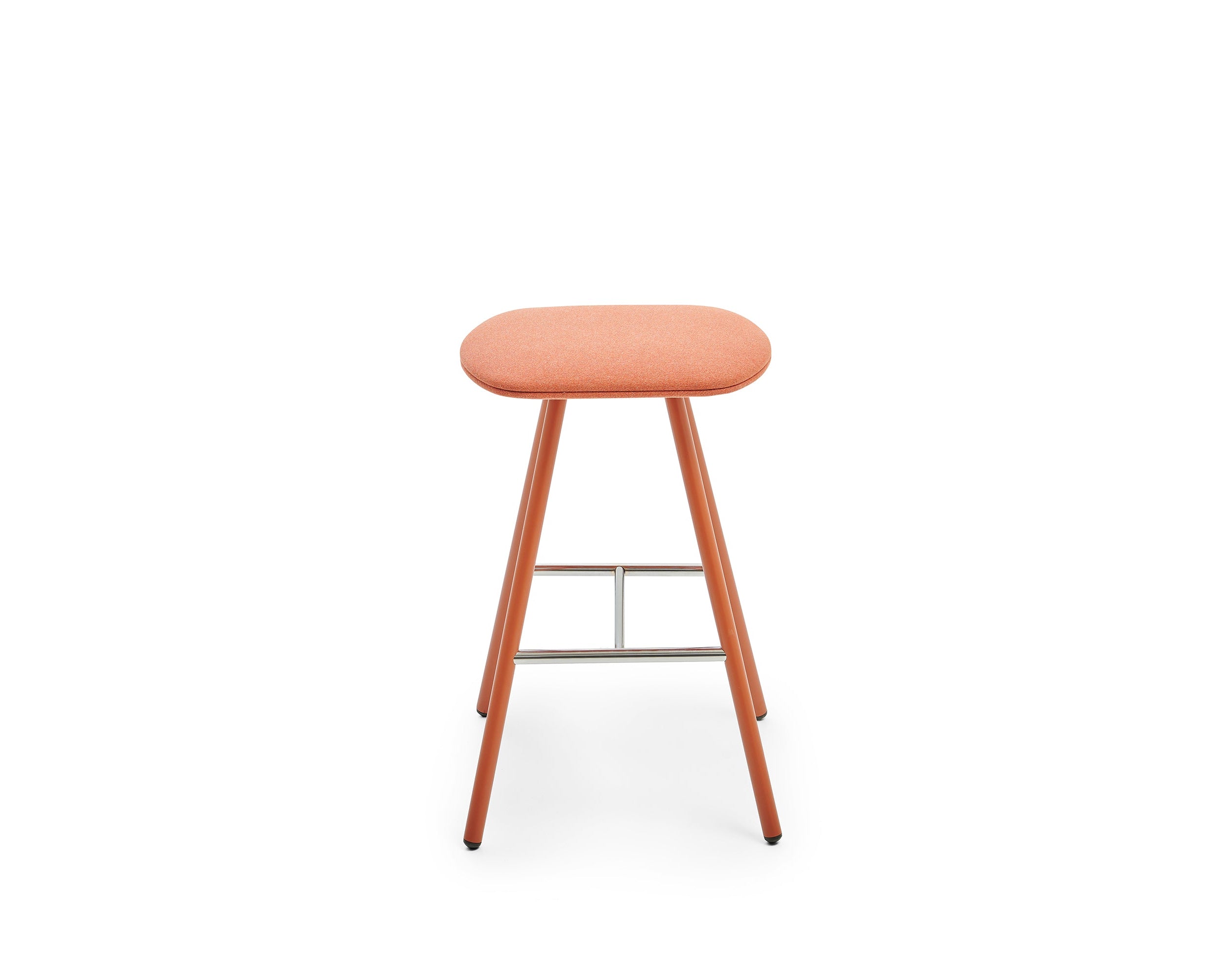 Wooden bar stool on a white background