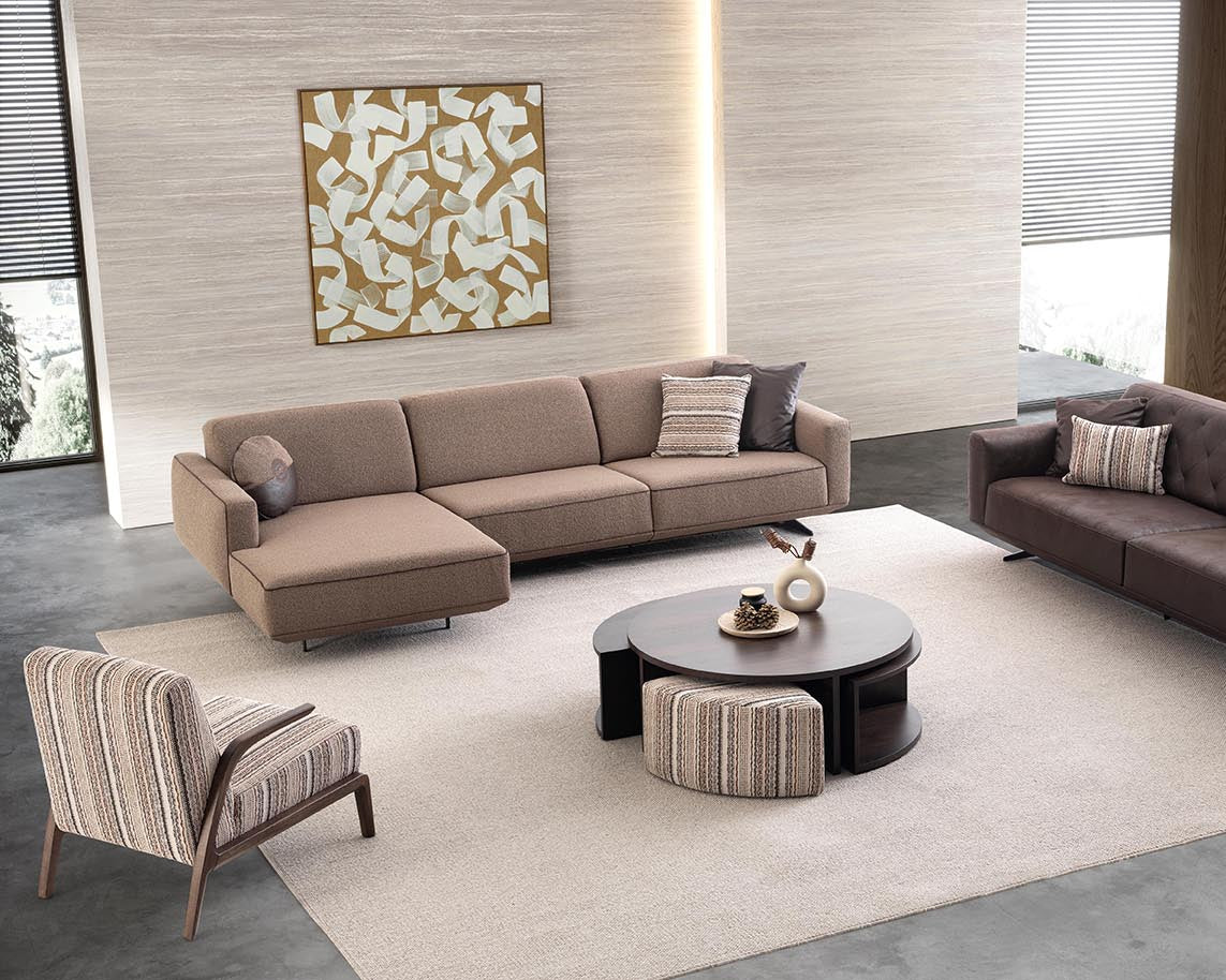 Savanna Armchair styled in a full living room setup, enhancing the contemporary decor with its modern appeal.