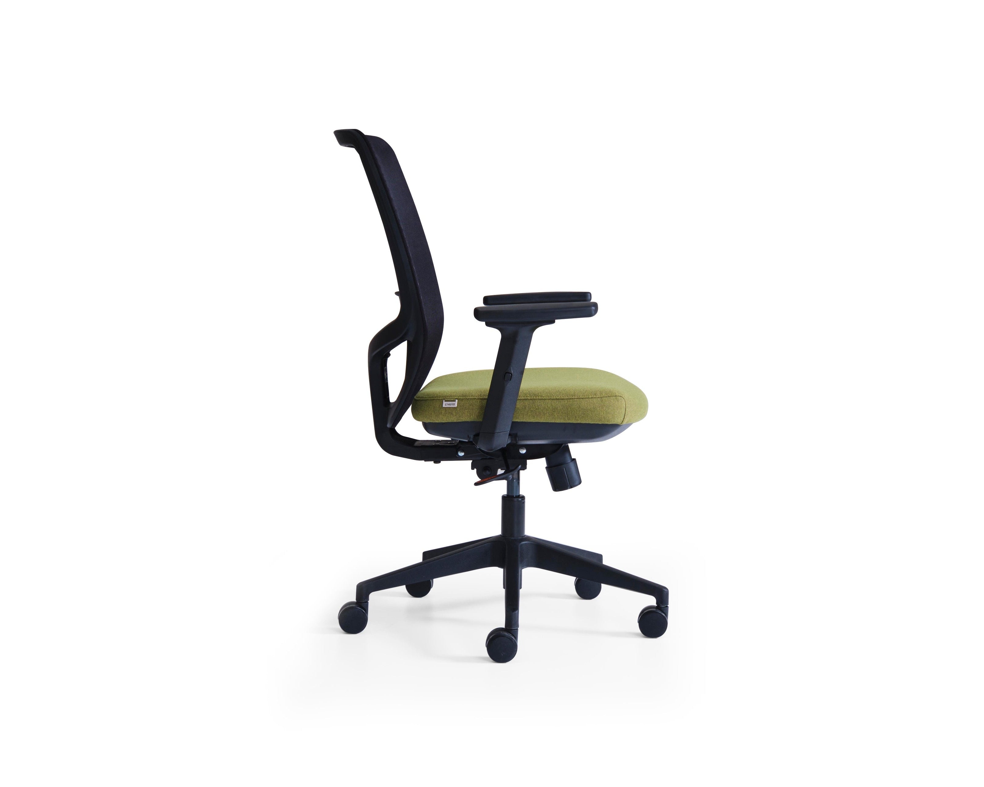 Tami Office Chair side view showcasing modern ergonomic mesh seating and breathable design.