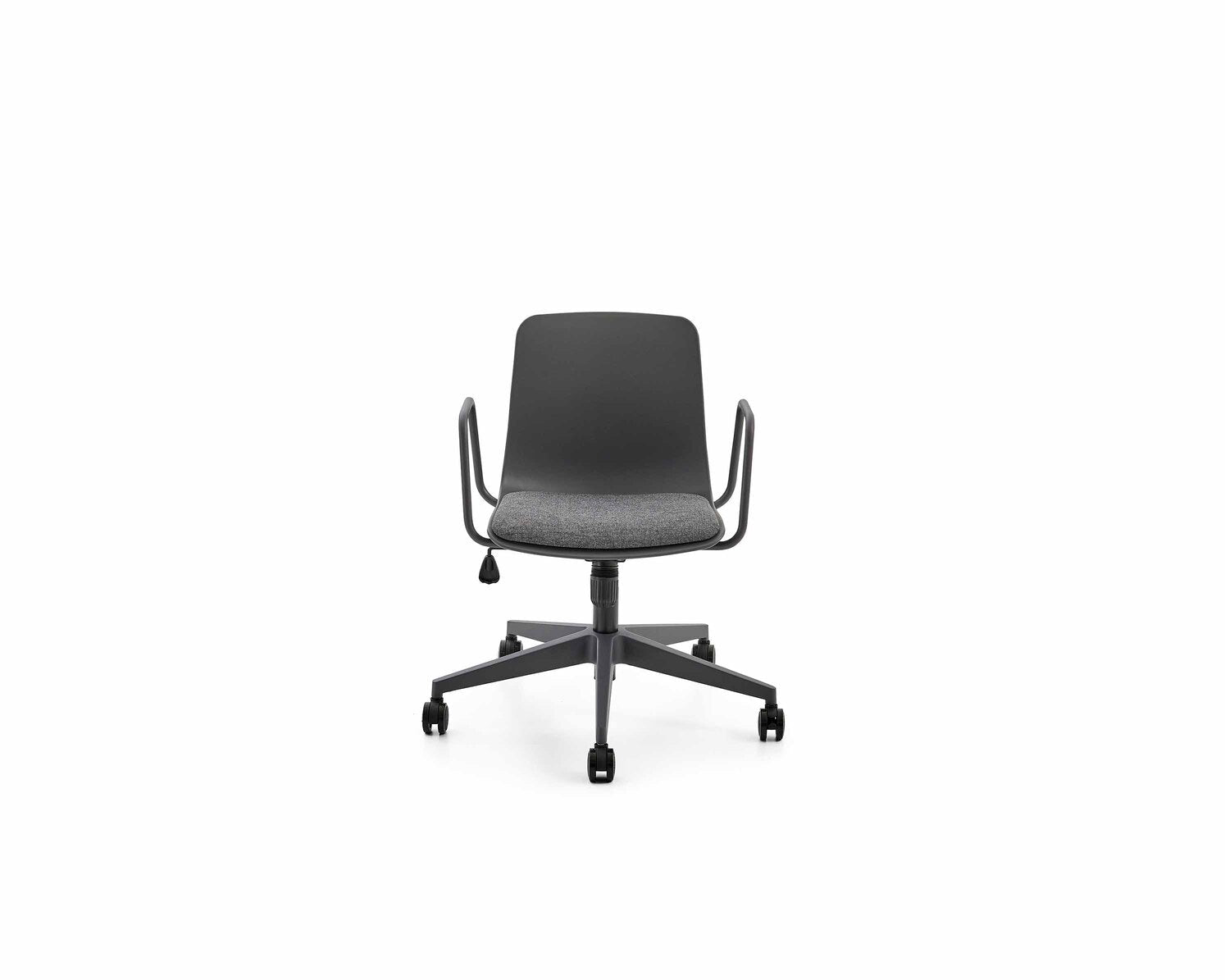 Black office chair on a white background