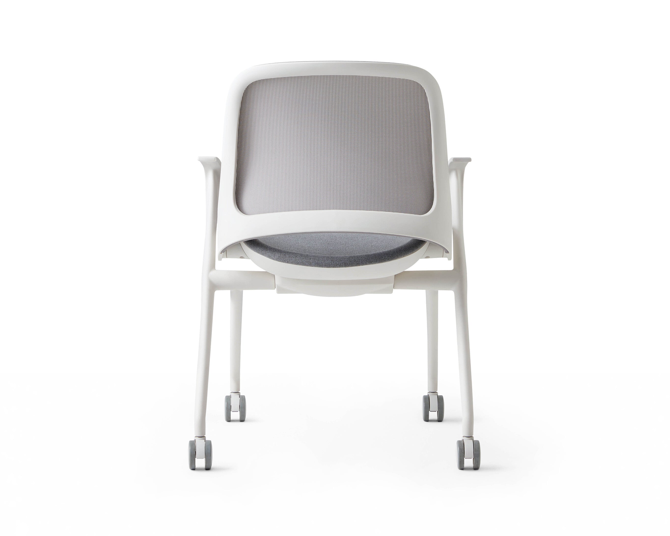 Chair with gray seat and backrest on a white background