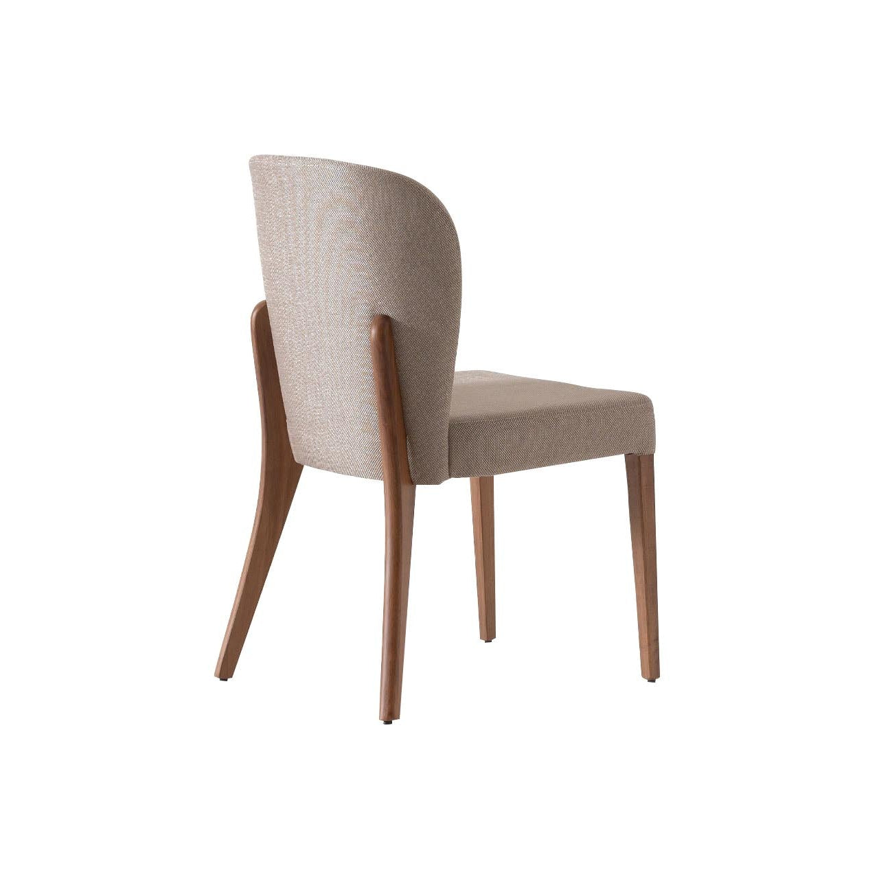 Side angle of the Vokka Dining Chair highlighting its ergonomic design and premium craftsmanship.
