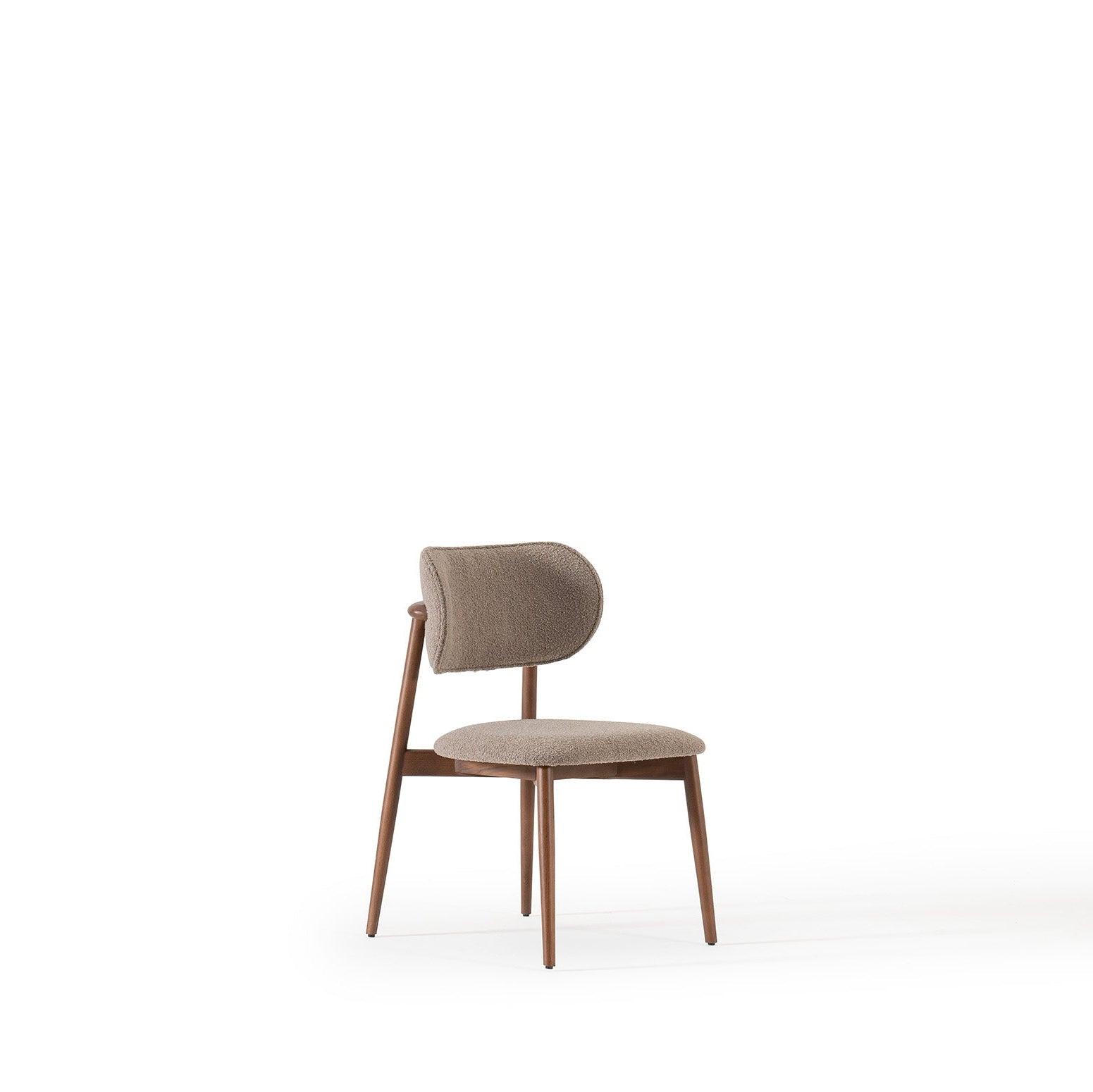 Vokka Dining Chair styled in a complete dining room setup, enhancing the space with its contemporary design.