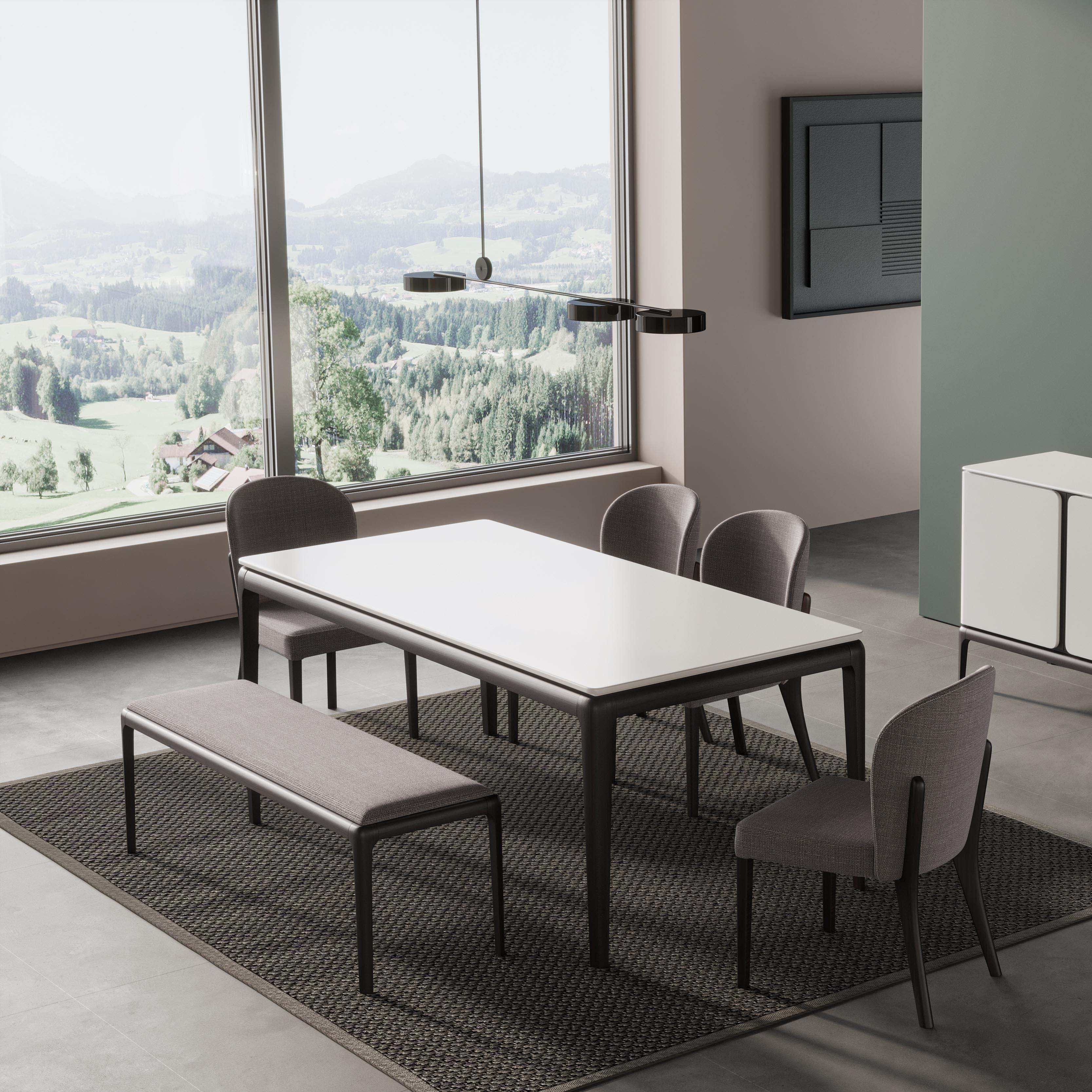 Vokka Dining Chair in natural light, showcasing its sleek design and modern appeal.