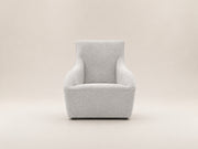 Amalfi Aura Armchair by Canapy Furniture featuring a sculptural wraparound back, sloped arms and modern luxury comfort