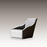 Front view of the Amalfi Aura Armchair with a sleek two-tone design
