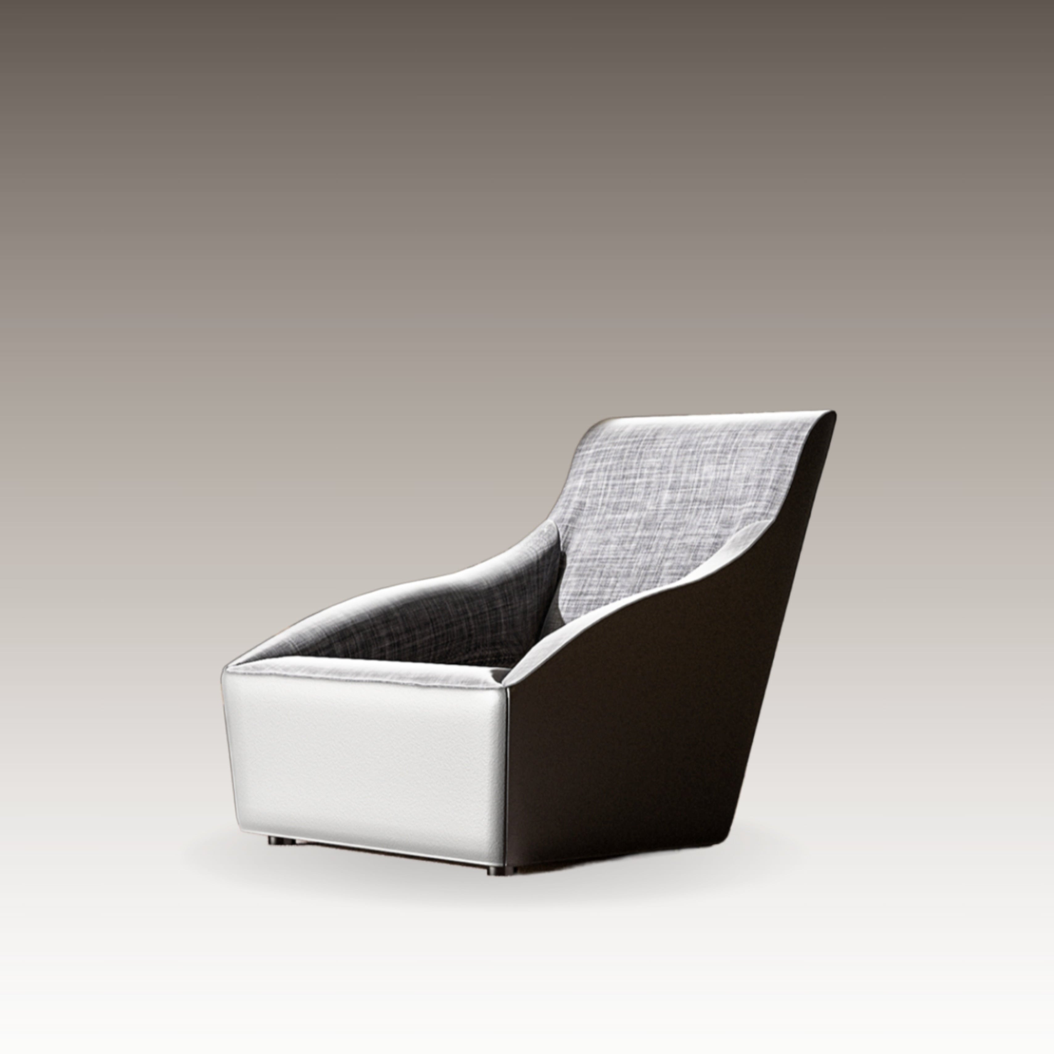 Front view of the Amalfi Aura Armchair with a sleek two-tone design