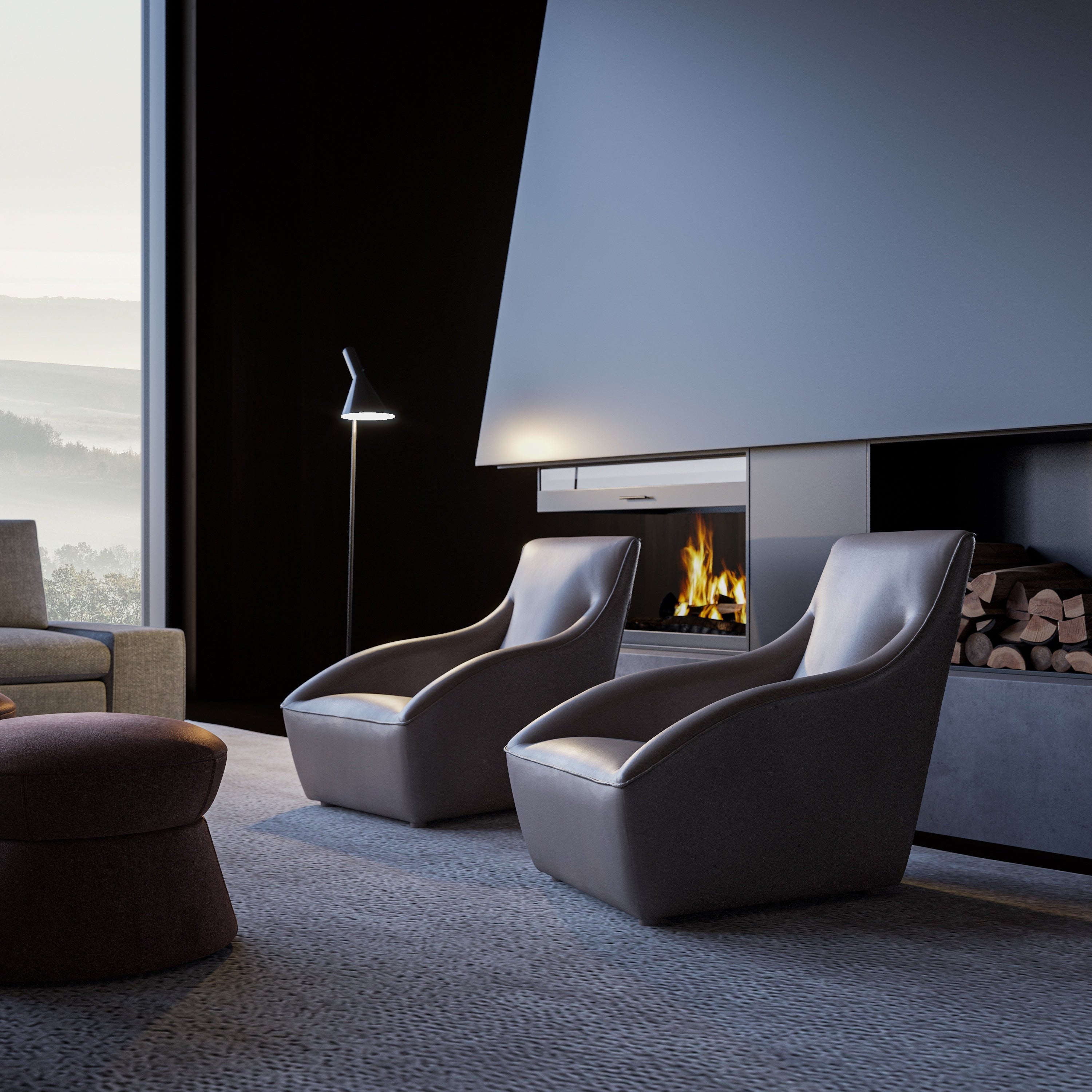 Amalfi Aura Armchair with modern design, customizable options, and luxurious comfort for contemporary interiors. Available with fast shipping across the GTA and Canada.