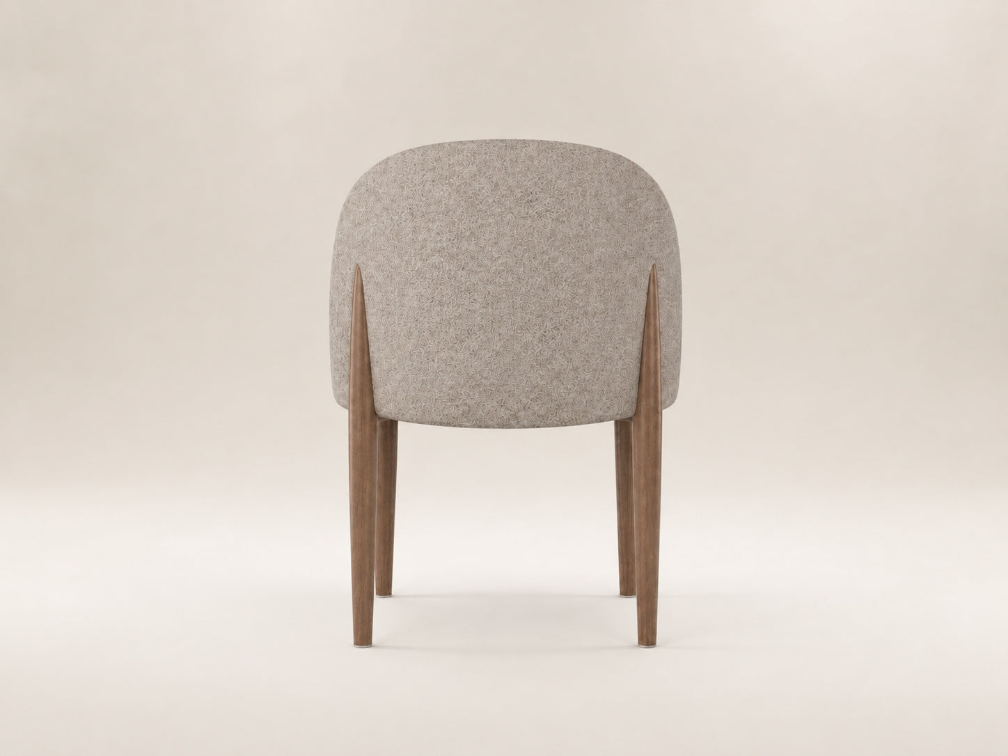 Andrea custom fabric dining chair designed for long dinners, everyday comfort and sophisticated dining spaces