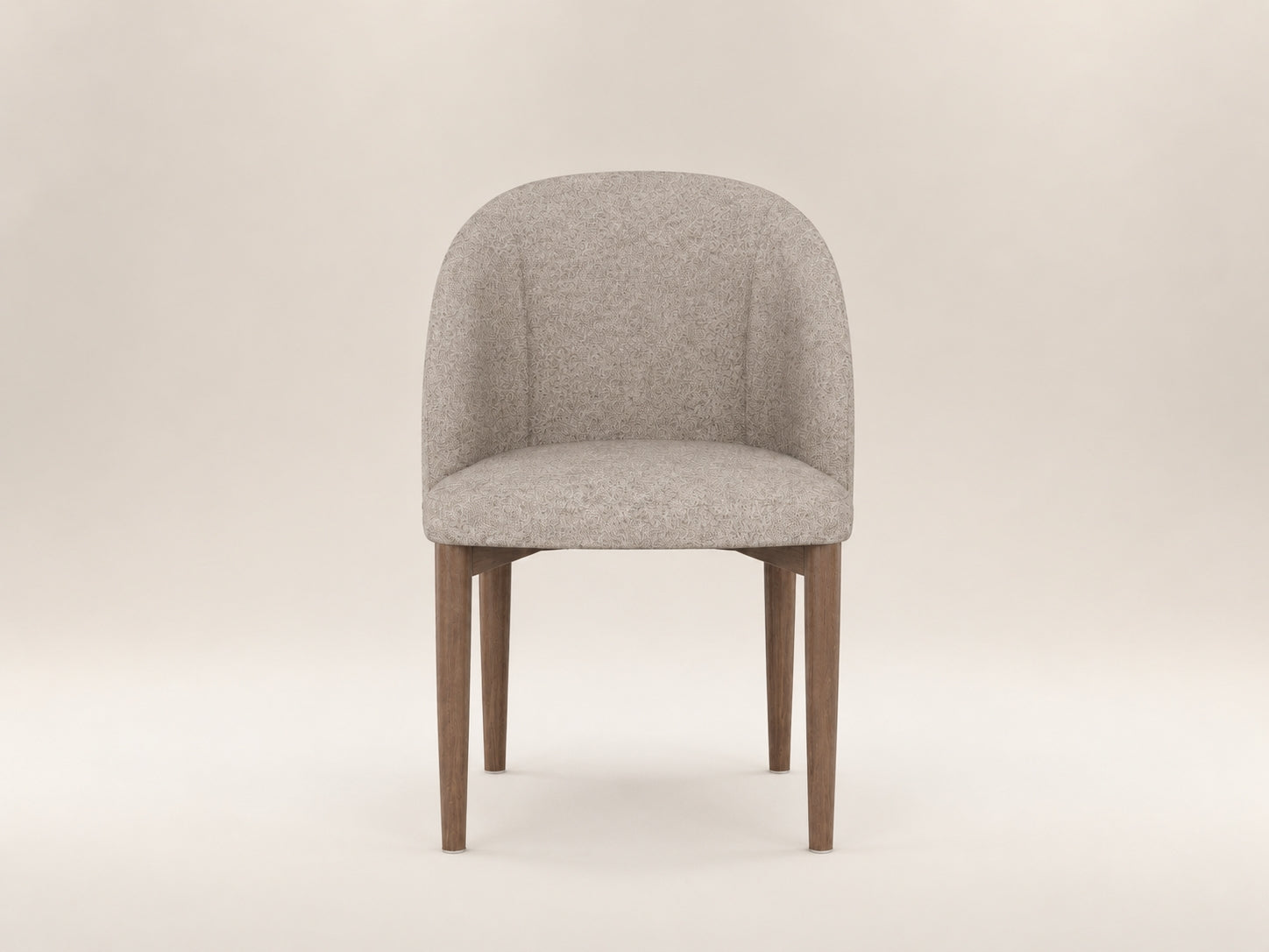 Andrea Dining Chair by Canapy Furniture featuring a gracefully curved backrest, plush upholstery and refined wood frame
