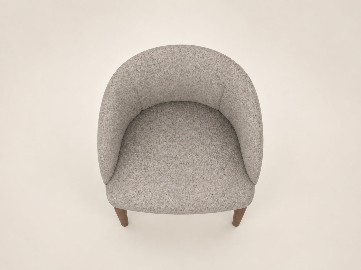 Andrea modern dining chair with premium wood frame, tailored fabric details and sculptural elegance
