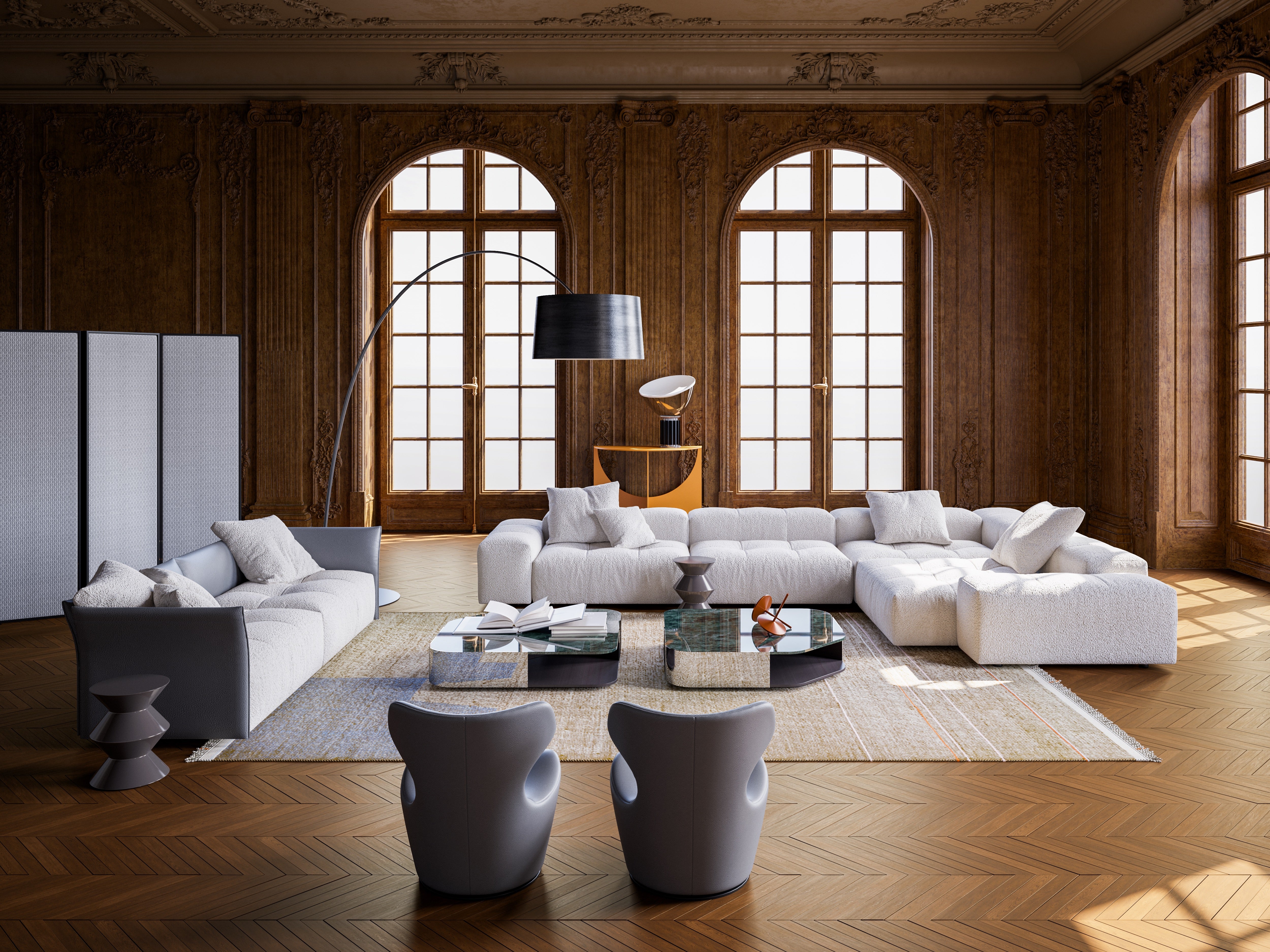Arte Dream modern modular sofa by Canapy Furniture with plush seating, removable covers and customizable fabric options