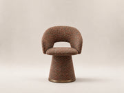 Brenta Dining Chairs by Canapy Furniture featuring a covered cone-shaped base and graceful semicircular backrest