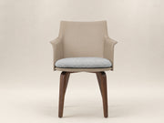 Briancon Dining Chair by Canapy Furniture featuring bonded leather upholstery, fabric cushion and refined modern design