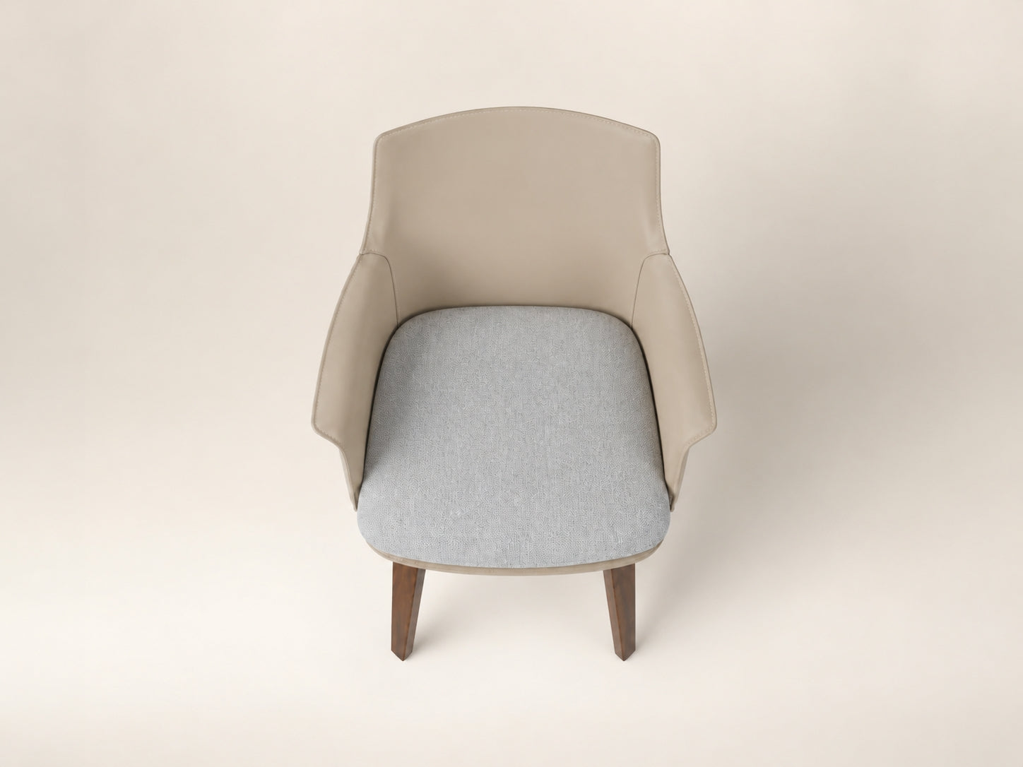 Briancon modern dining chair with bonded leather upholstery, soft fabric cushion and timeless comfort