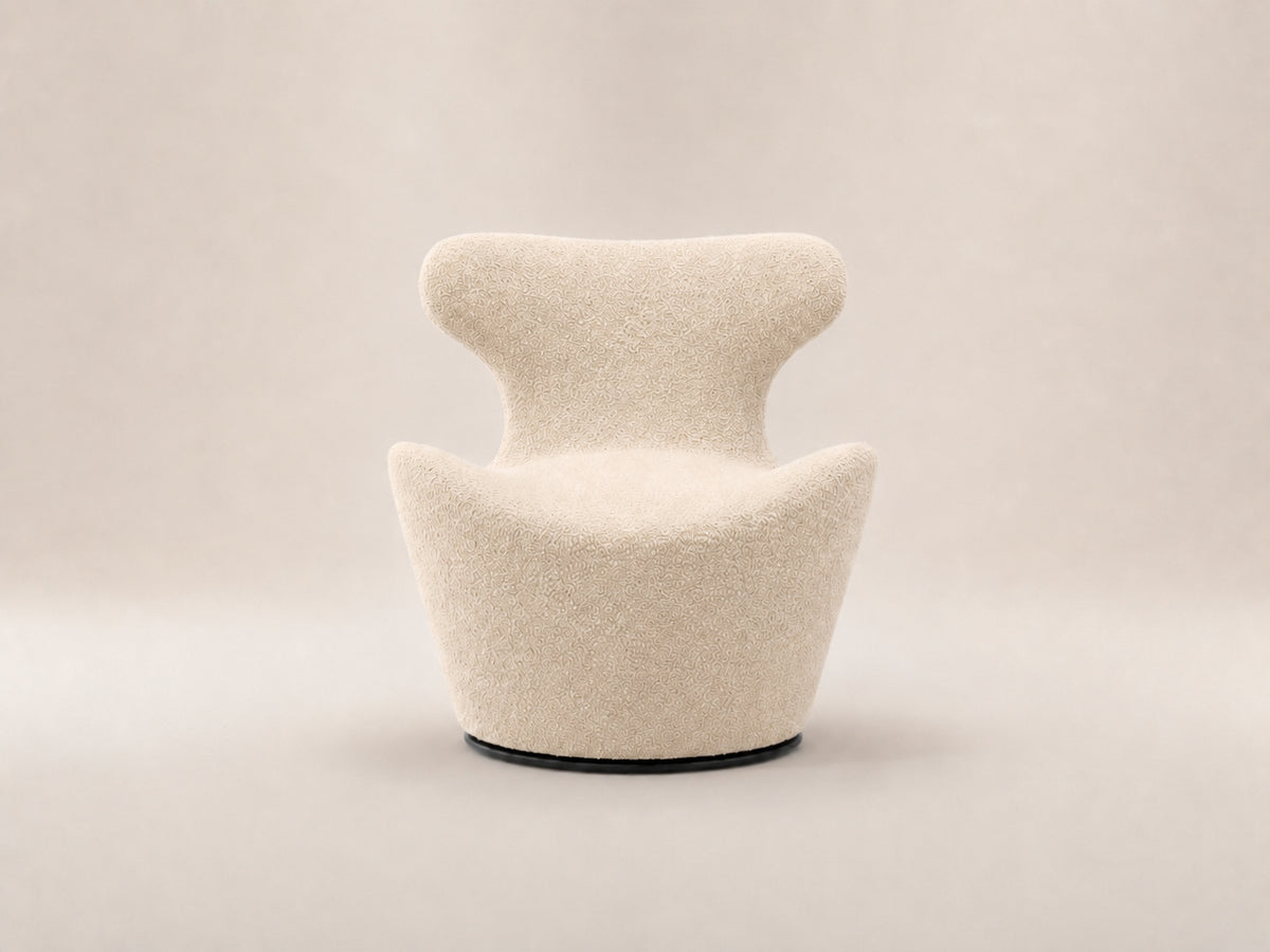 Capri Armchair by Canapy Furniture featuring a sculptural silhouette, high backrest and ergonomic modern comfort