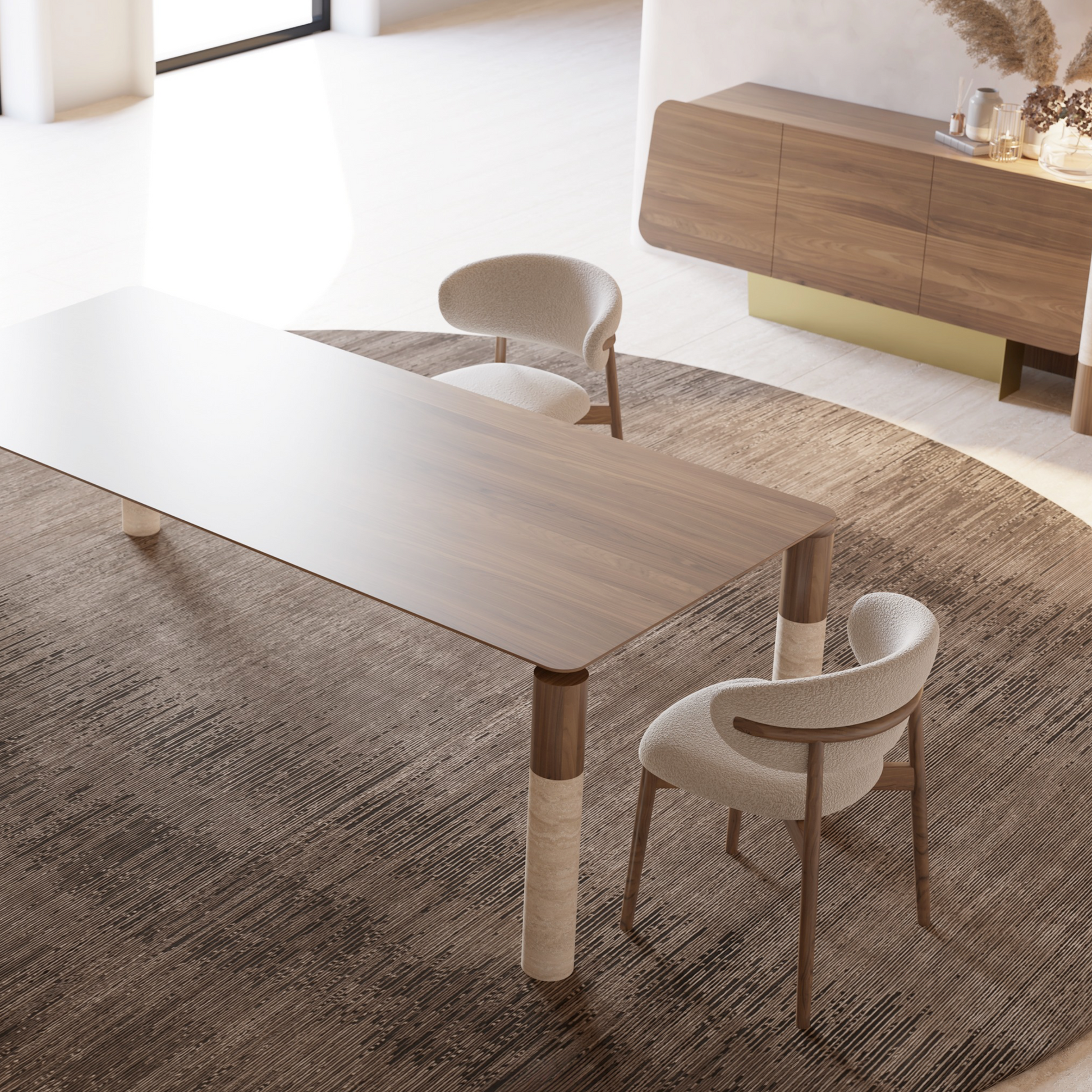 Cascade Dining Table with modern design and customizable options, ideal for elegant and contemporary dining rooms. Available with fast shipping across the GTA and Canada.