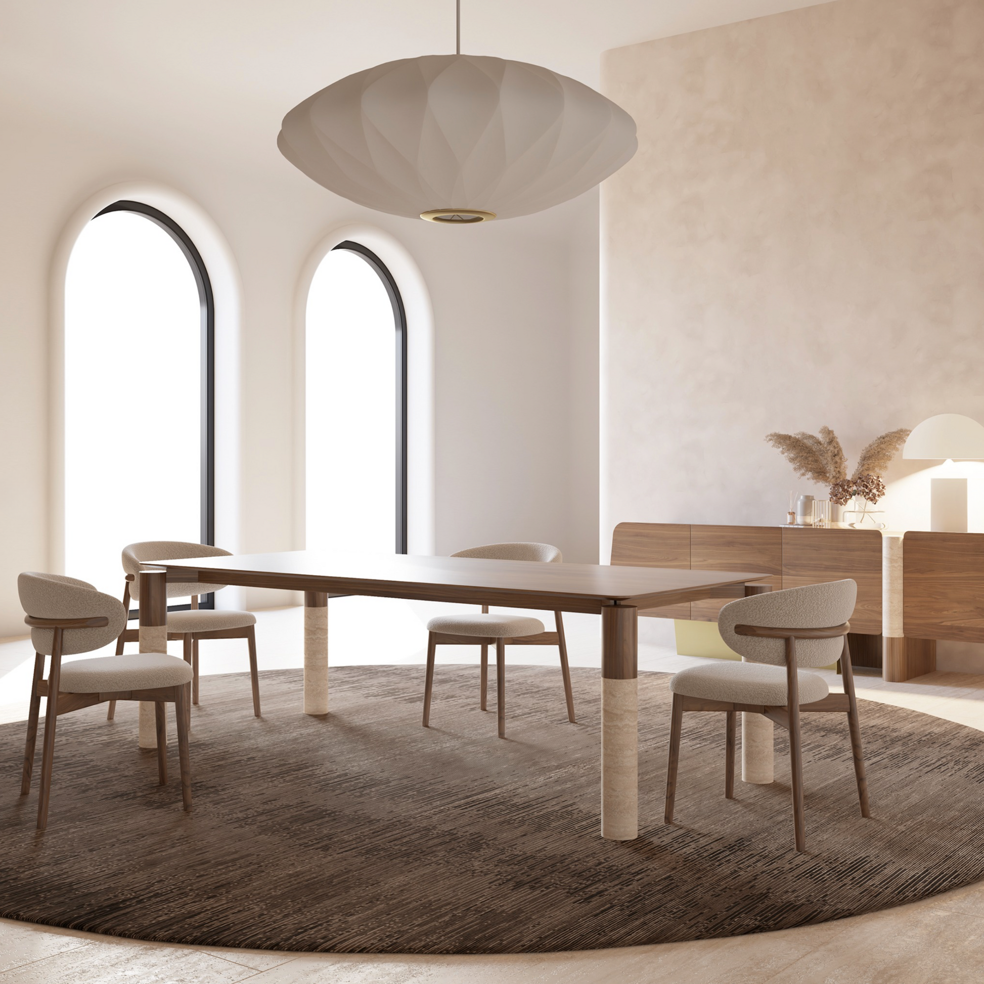 Cascade Dining Table with modern design and customizable options, ideal for elegant and contemporary dining rooms. Available with fast shipping across the GTA and Canada.