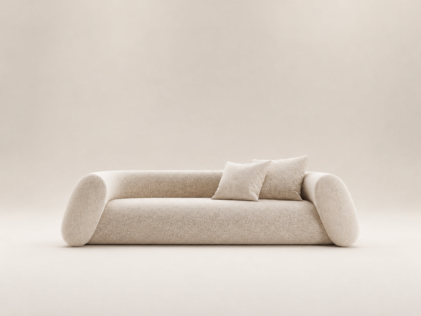 Cascade Sofa by Canapy Furniture featuring smooth sculptural lines, a gently curved back and modern luxury comfort