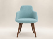 Dervish Wood Chair by Canapy Furniture featuring a refined wooden frame and modern sculptural design