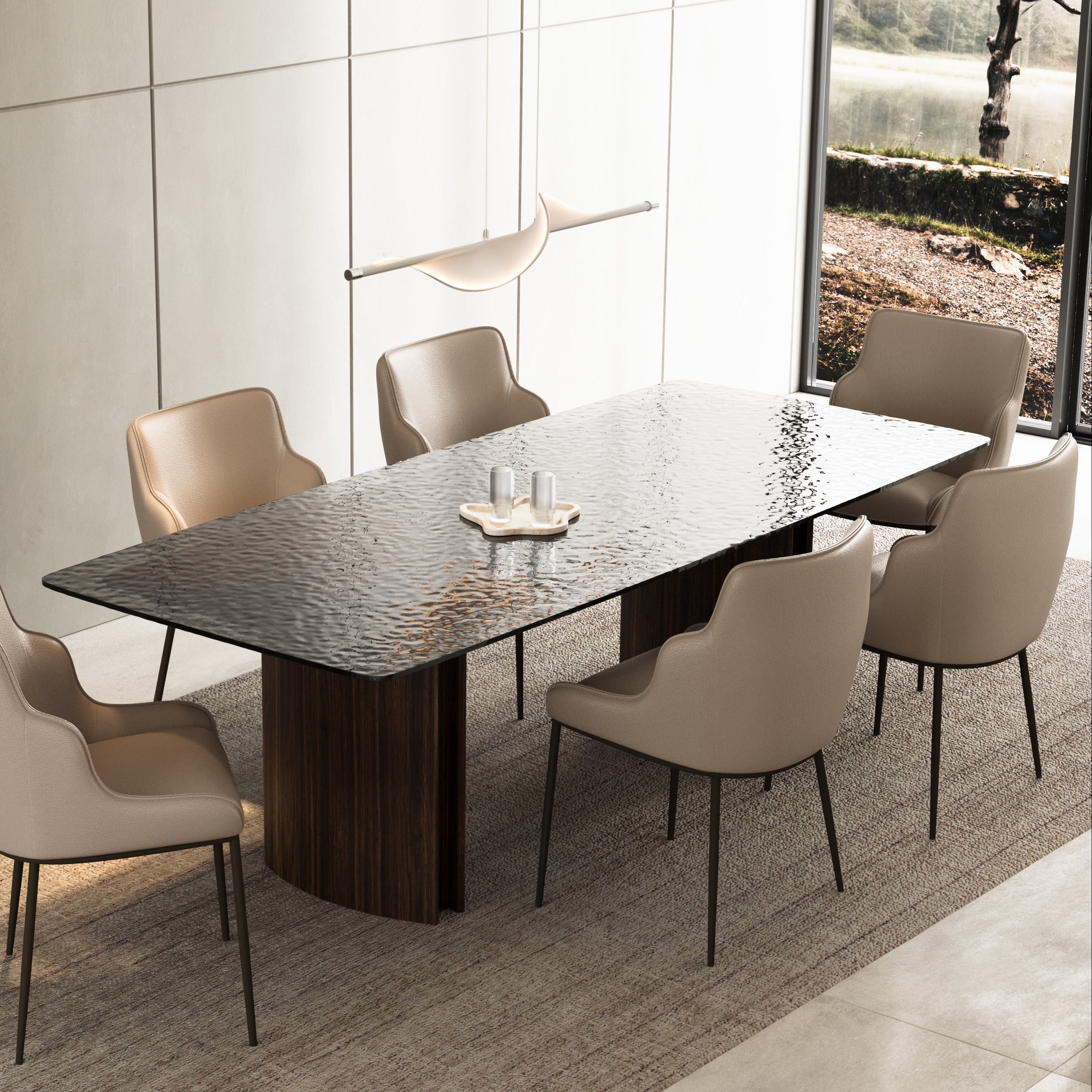 Flow Glass Dining Table