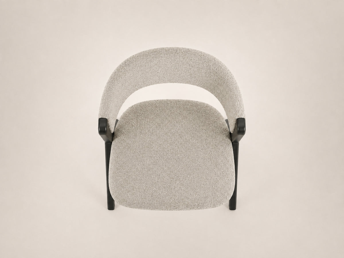 Koza upholstered dining chair designed with supportive comfort and a clean contemporary look
