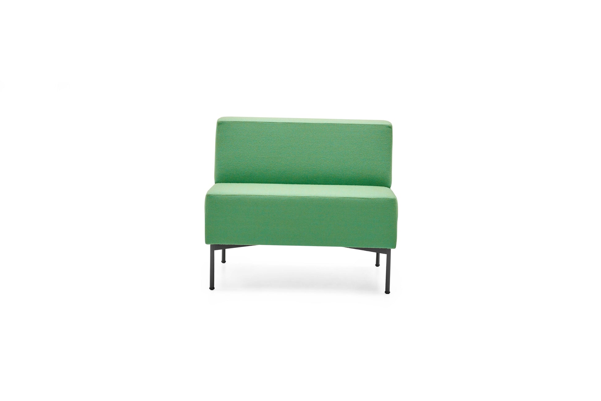 Green sofa chair on a white background