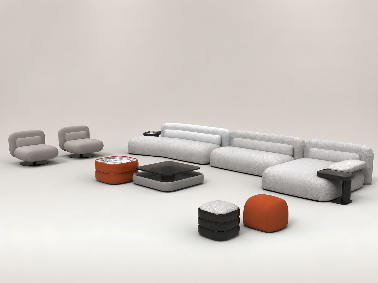Luna versatile lounge sofa with a relaxed profile, plush cushions and modular flexibility