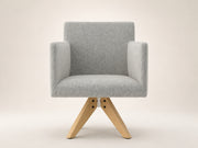Monvero Chair by Canapy Furniture featuring an upholstered seat, supportive backrest and solid walnut legs