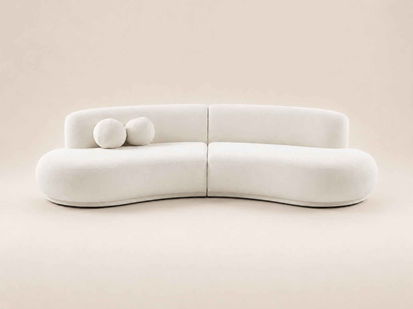 Teddy Modular Sofa with spherical pillows, cocooning comfort and customizable seating for modern interiors