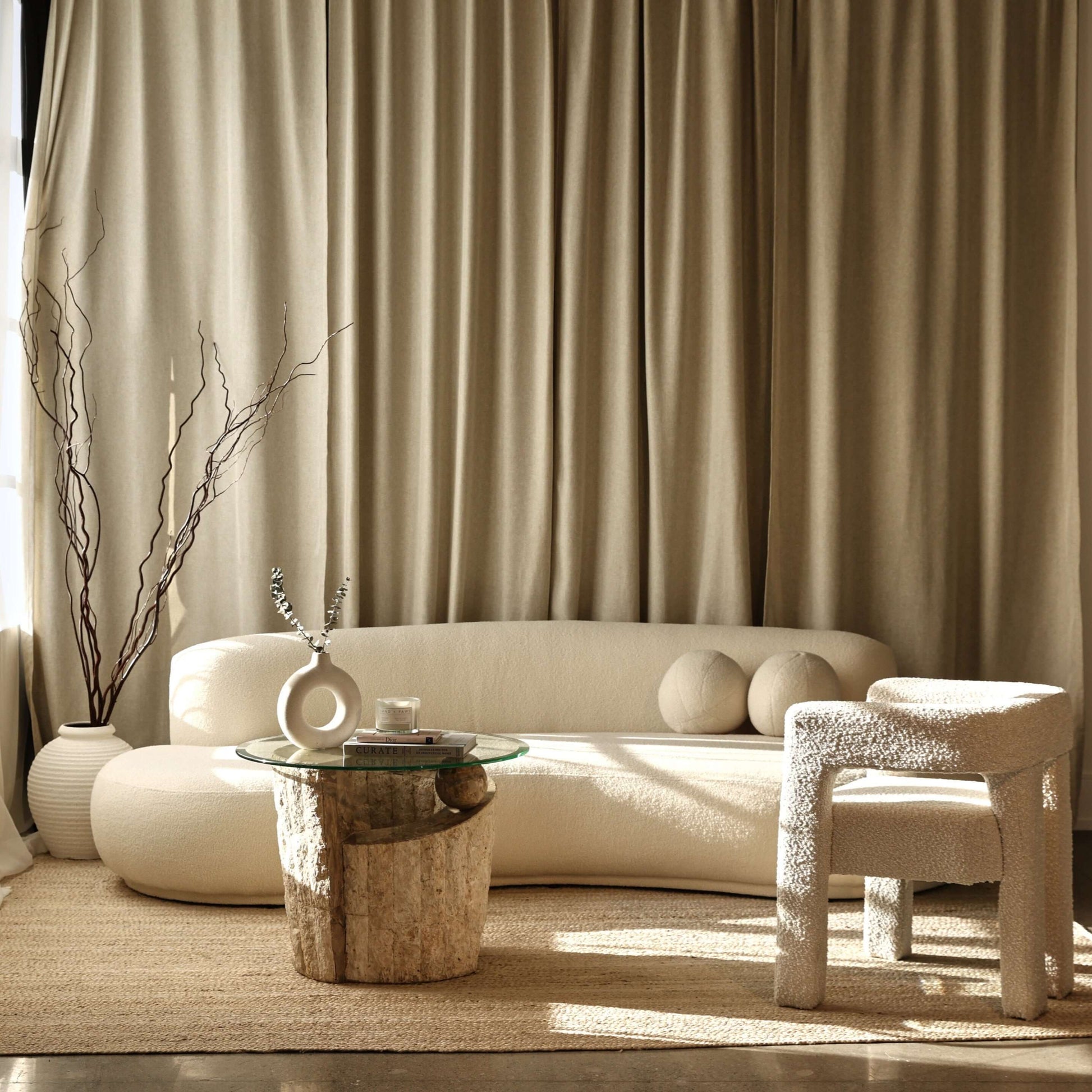 Teddy Sofa styled in a modern interior with customizable upholstery
