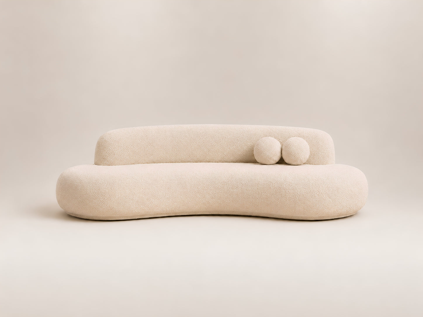 Teddy Sofa by Canapy Furniture featuring playful curved lines, plush upholstery and cloud-like modern comfort
