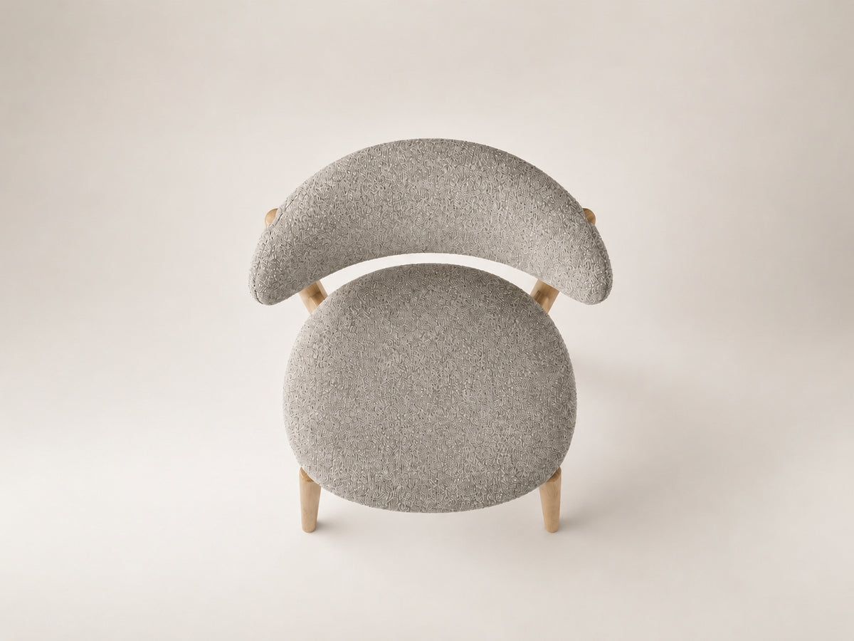 Tierre upholstered oak chair designed for modern dining rooms, boutique cafés and refined hospitality spaces