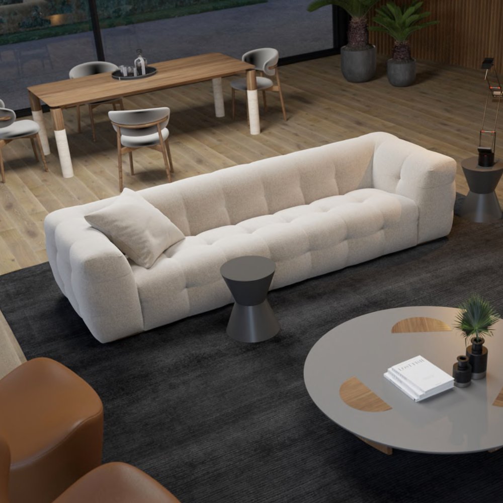 Cozy, deep-seated sofa for relaxation