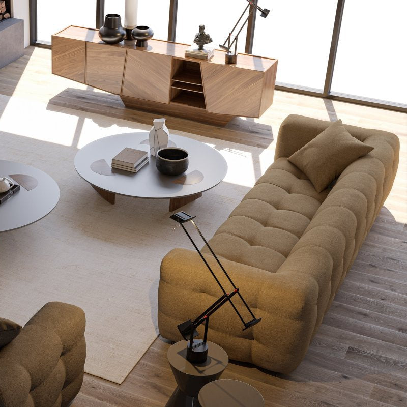 Sofa with durable upholstery for heavy use