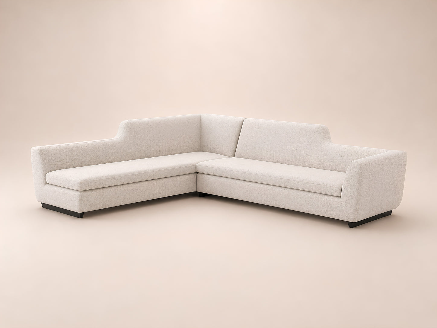 Vogue L-shaped modular sofa featuring a two-level backrest, spacious seating and a customizable contemporary layout