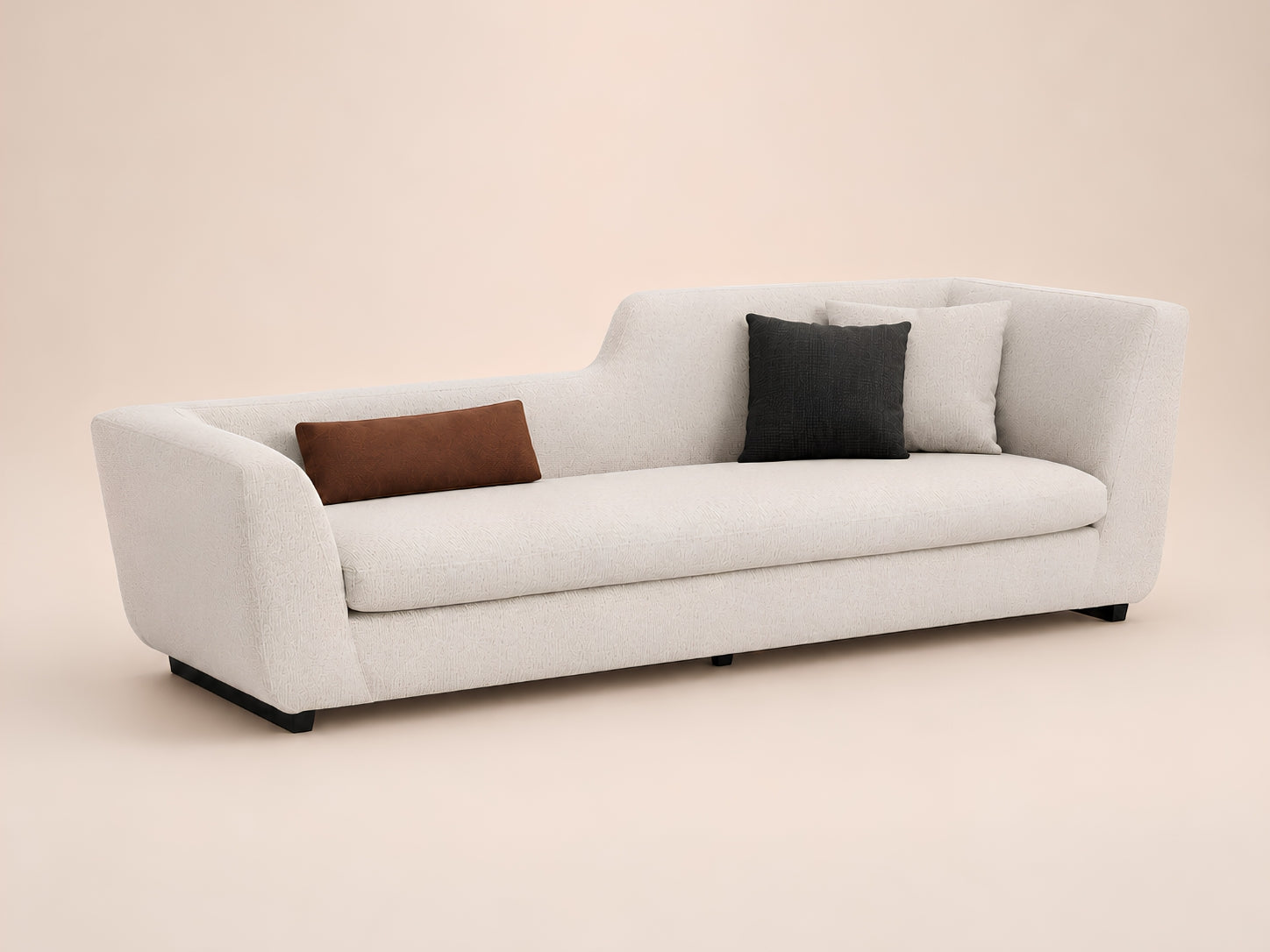 Vogue modern curved sofa with a contoured backrest, generous seating and premium upholstery for contemporary interiors