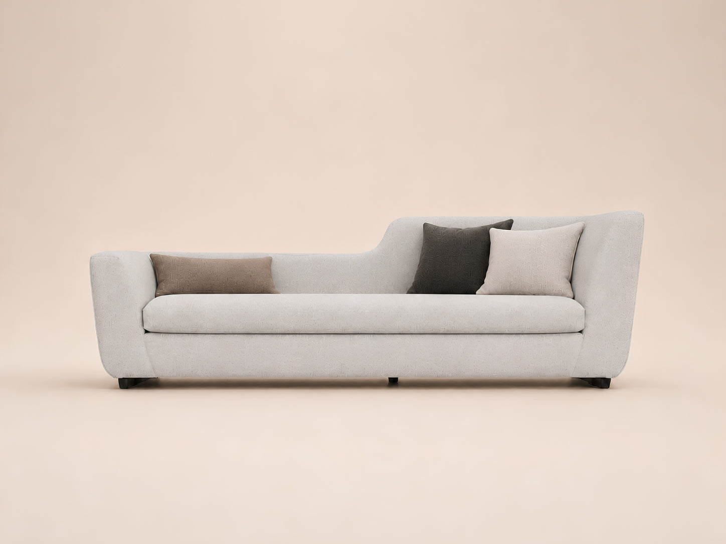Vogue Sofa by Canapy Furniture featuring a sculpted curved profile, elegant asymmetry and refined modern upholstery